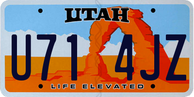 UT license plate U714JZ