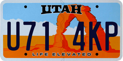 UT license plate U714KP