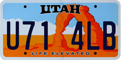 UT license plate U714LB