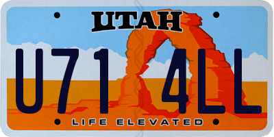 UT license plate U714LL