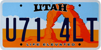 UT license plate U714LT