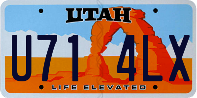 UT license plate U714LX