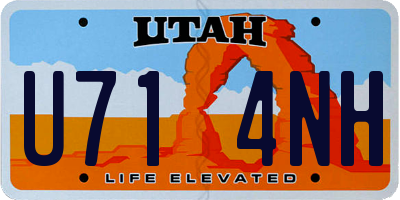 UT license plate U714NH