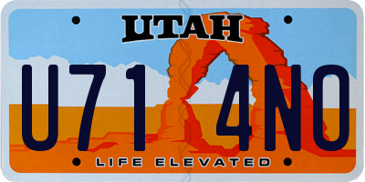 UT license plate U714NO