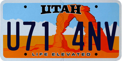 UT license plate U714NV