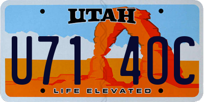 UT license plate U714OC