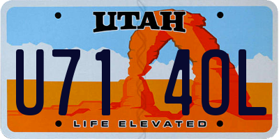 UT license plate U714OL