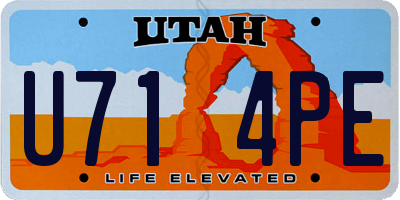 UT license plate U714PE