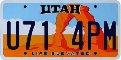 UT license plate U714PM