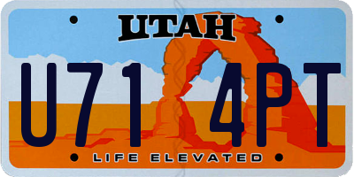 UT license plate U714PT