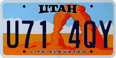 UT license plate U714QY