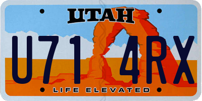 UT license plate U714RX