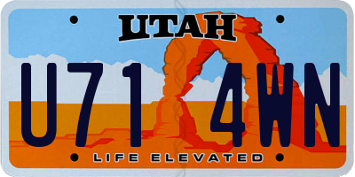 UT license plate U714WN