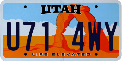 UT license plate U714WY