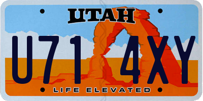 UT license plate U714XY