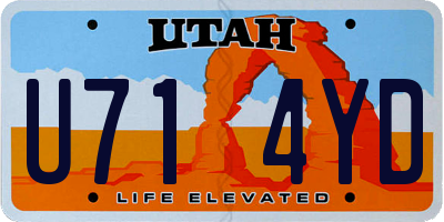 UT license plate U714YD