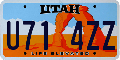 UT license plate U714ZZ