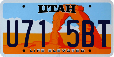 UT license plate U715BT