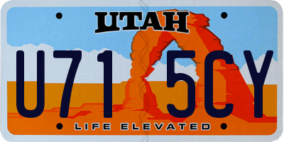 UT license plate U715CY
