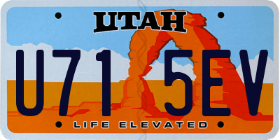 UT license plate U715EV