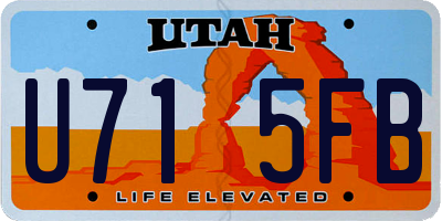 UT license plate U715FB