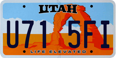 UT license plate U715FI
