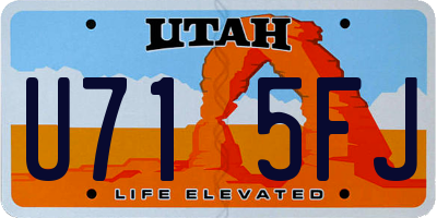UT license plate U715FJ