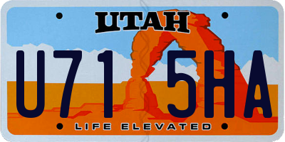 UT license plate U715HA
