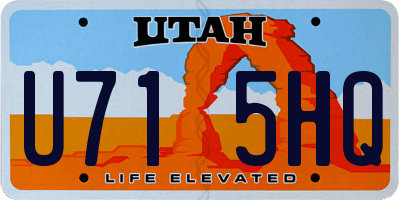 UT license plate U715HQ
