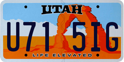 UT license plate U715IG