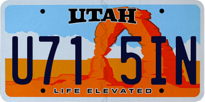 UT license plate U715IN