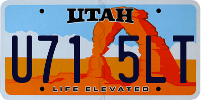 UT license plate U715LT