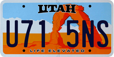 UT license plate U715NS