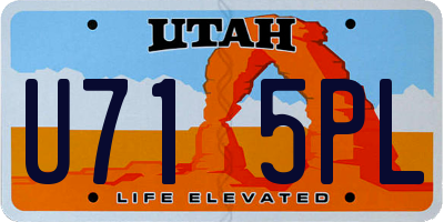 UT license plate U715PL