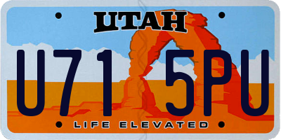UT license plate U715PU