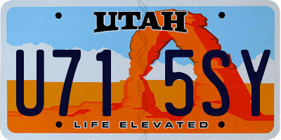 UT license plate U715SY