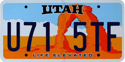 UT license plate U715TF