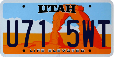 UT license plate U715WT