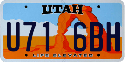 UT license plate U716BH