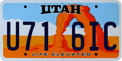 UT license plate U716IC