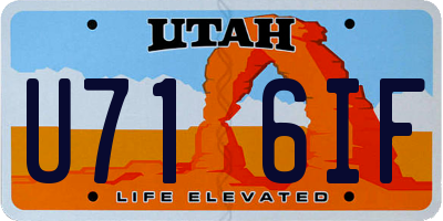 UT license plate U716IF
