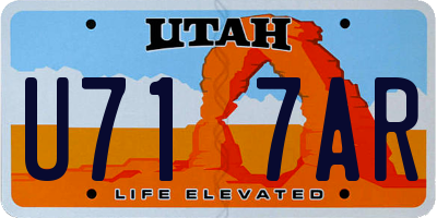UT license plate U717AR