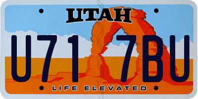 UT license plate U717BU