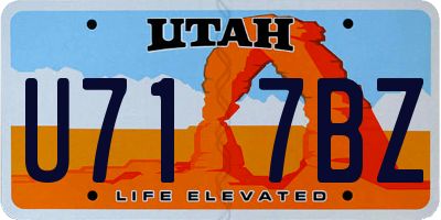 UT license plate U717BZ