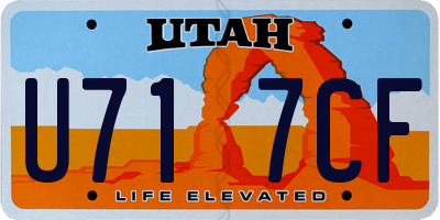 UT license plate U717CF