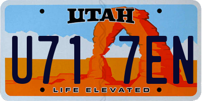 UT license plate U717EN