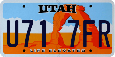 UT license plate U717FR