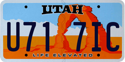 UT license plate U717IC