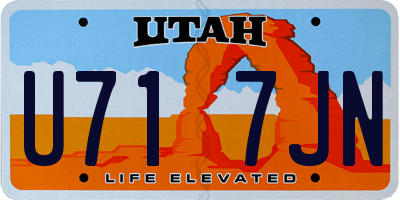 UT license plate U717JN