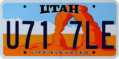 UT license plate U717LE